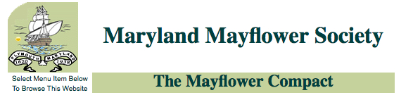 Maryland Mayflower Society compact banner
